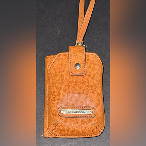 Liz Claiborne Cell Phone Wristlet  Purse Wallet 3.5” X 5” Brown - Picture 1 of 5